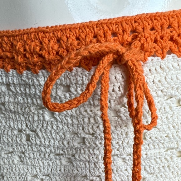 NEW!! $320 Isabelle Quinn - Ramona Crochet Set - Ivory/Citrus- HAND MADE - Picture 12 of 15